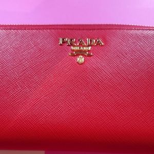 Red Prada wallet